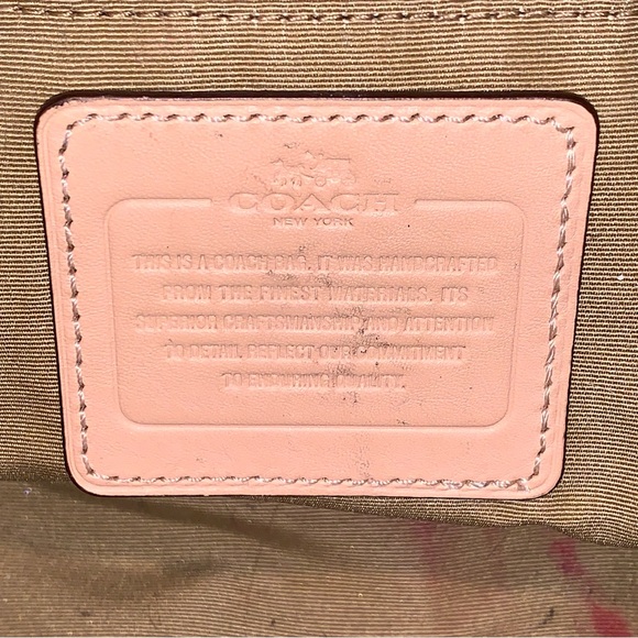 Coach Signature Peyton Jordan Double Zip Bag Brown Tan - Picture 12 of 15